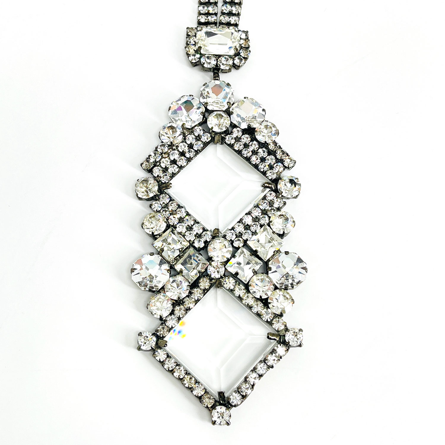 Clear Crystal Sautoir Long Necklace - Alan Anderson Design